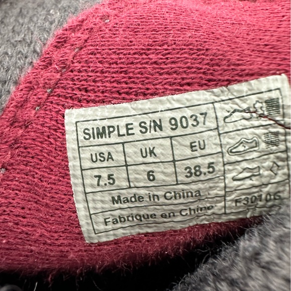 Simple Leather Cable Knit Winter Snow Boots Gray Black Womens 7.5 - Picture 11 of 12